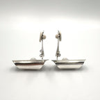 Dior Wave Metal Silver Earrings — view 5