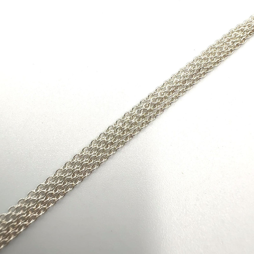 Tiffany & Co Double Open Heart Silver Pink Gold Necklace — view 8