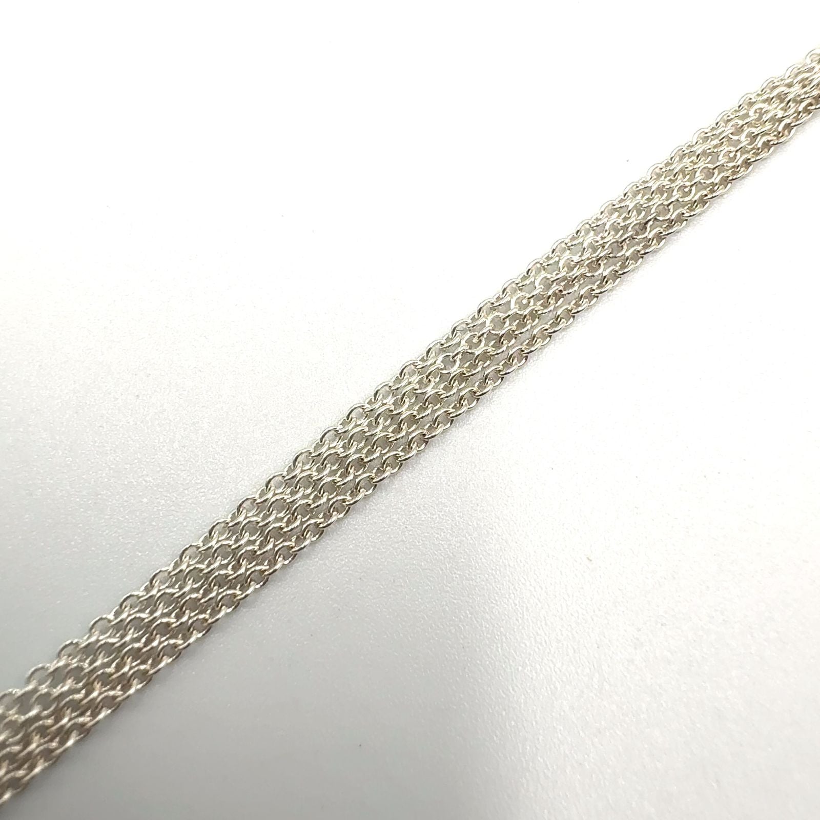 Tiffany & Co Double Open Heart Silver Pink Gold Necklace — view 8