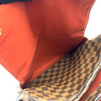 Louis Vuitton Naviglio Damier Ebene Leather Brown Shoulder Bag Gold — view 9