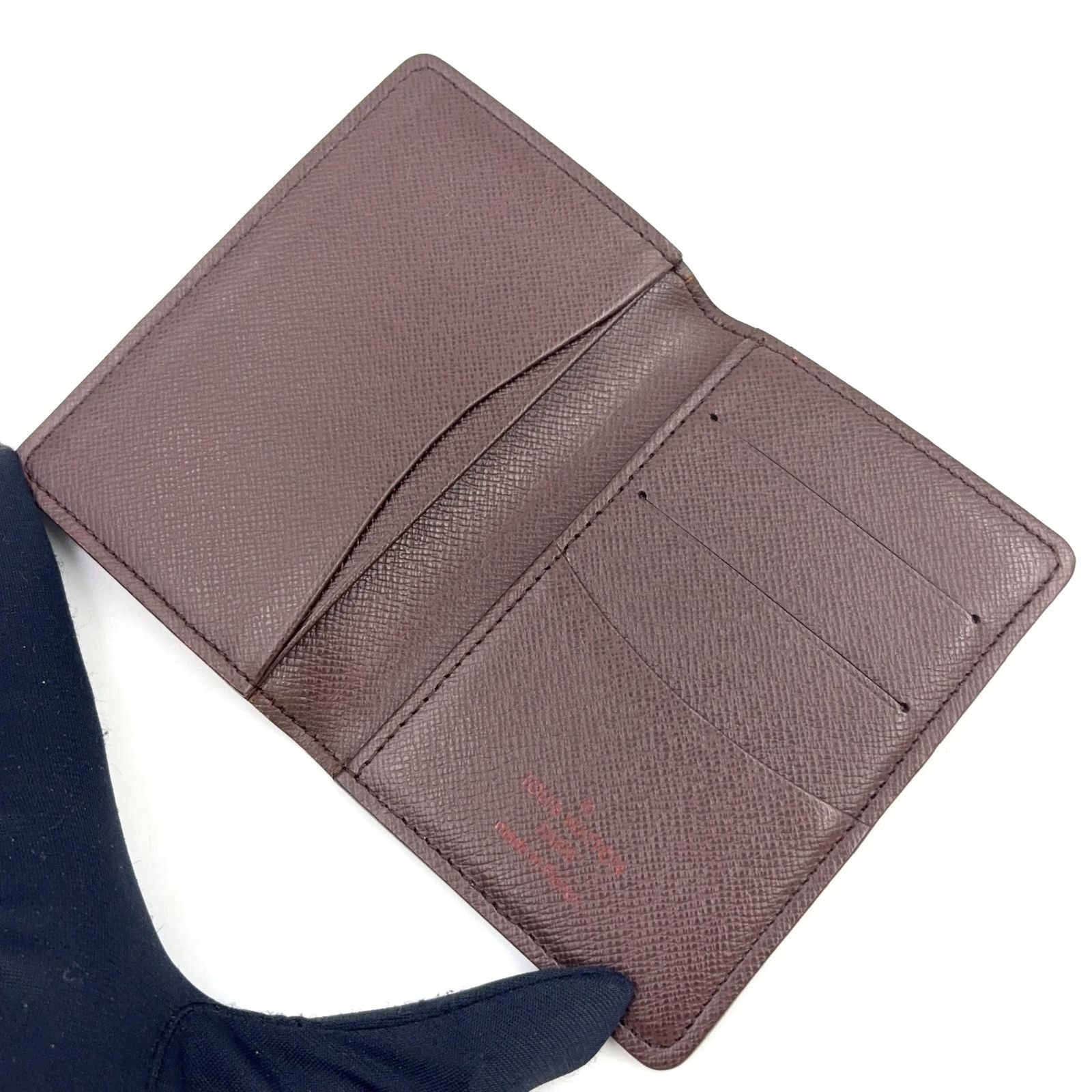 Louis Vuitton Organizer de Poche Damier Ebene Leather Brown Card Case — view 3