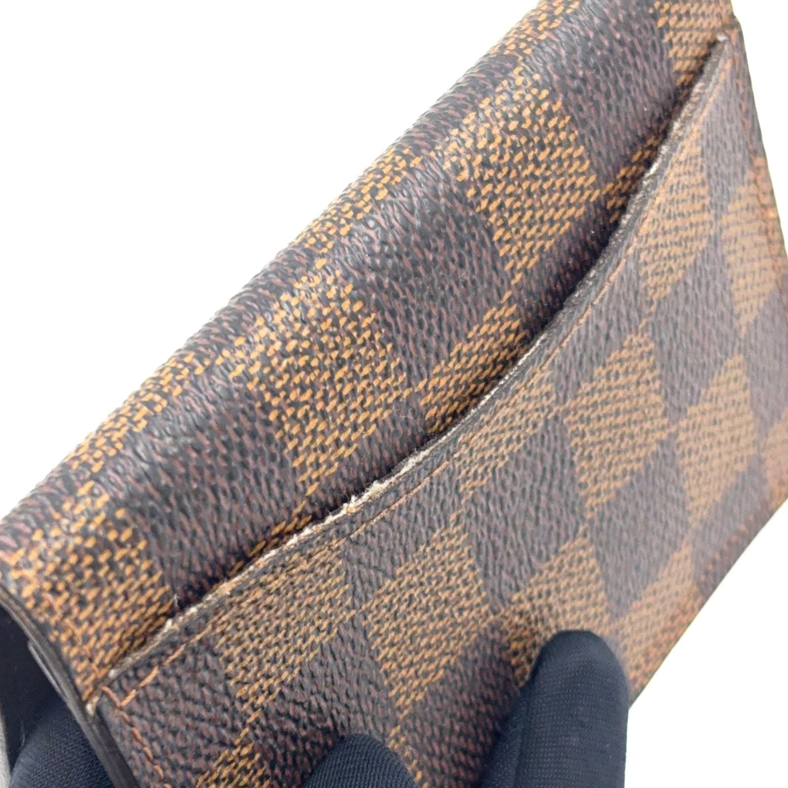 Louis Vuitton Organizer de Poche Damier Ebene Leather Brown Card Case — view 8