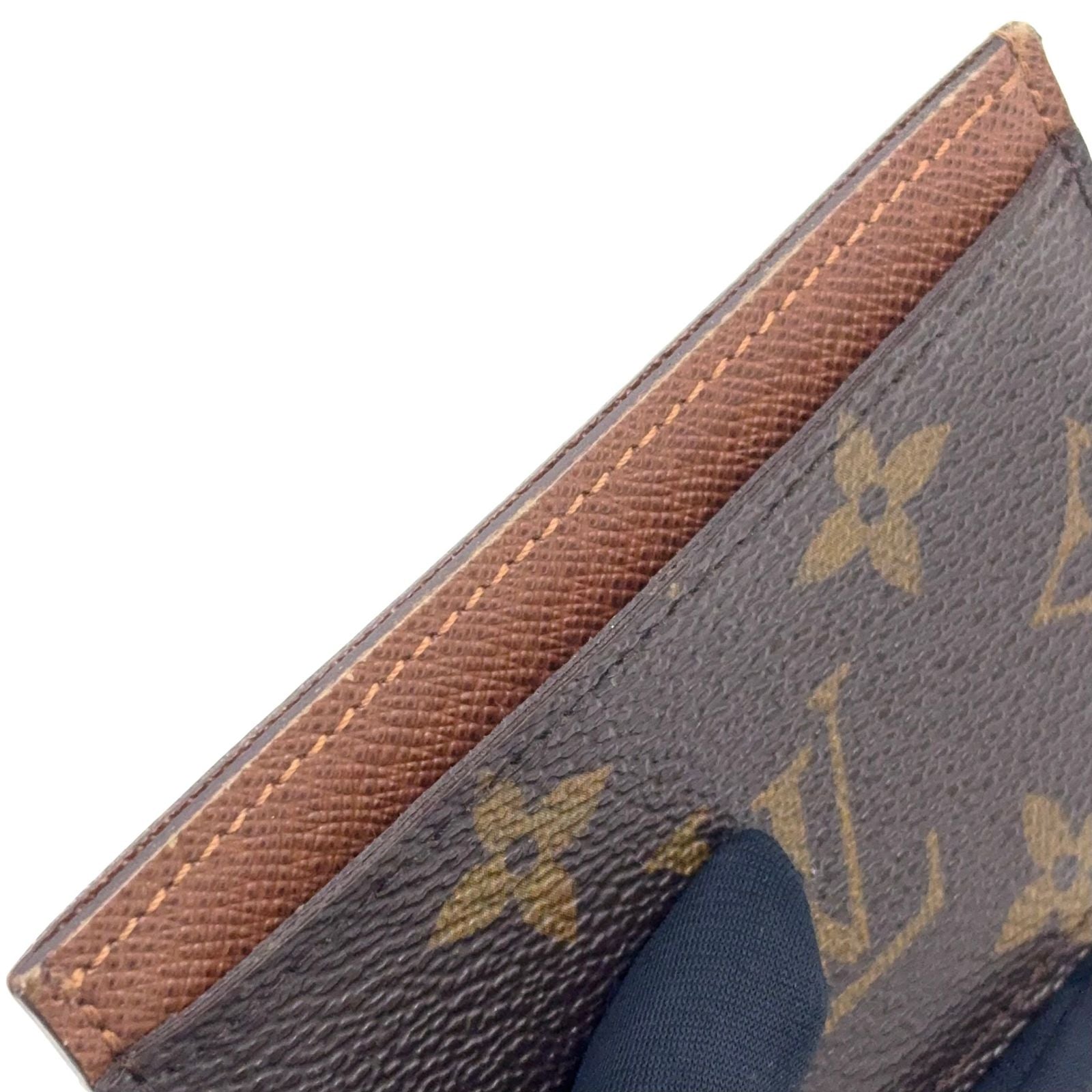 Louis Vuitton Card Holder Sample Monogram Leather Brown Case — view 7