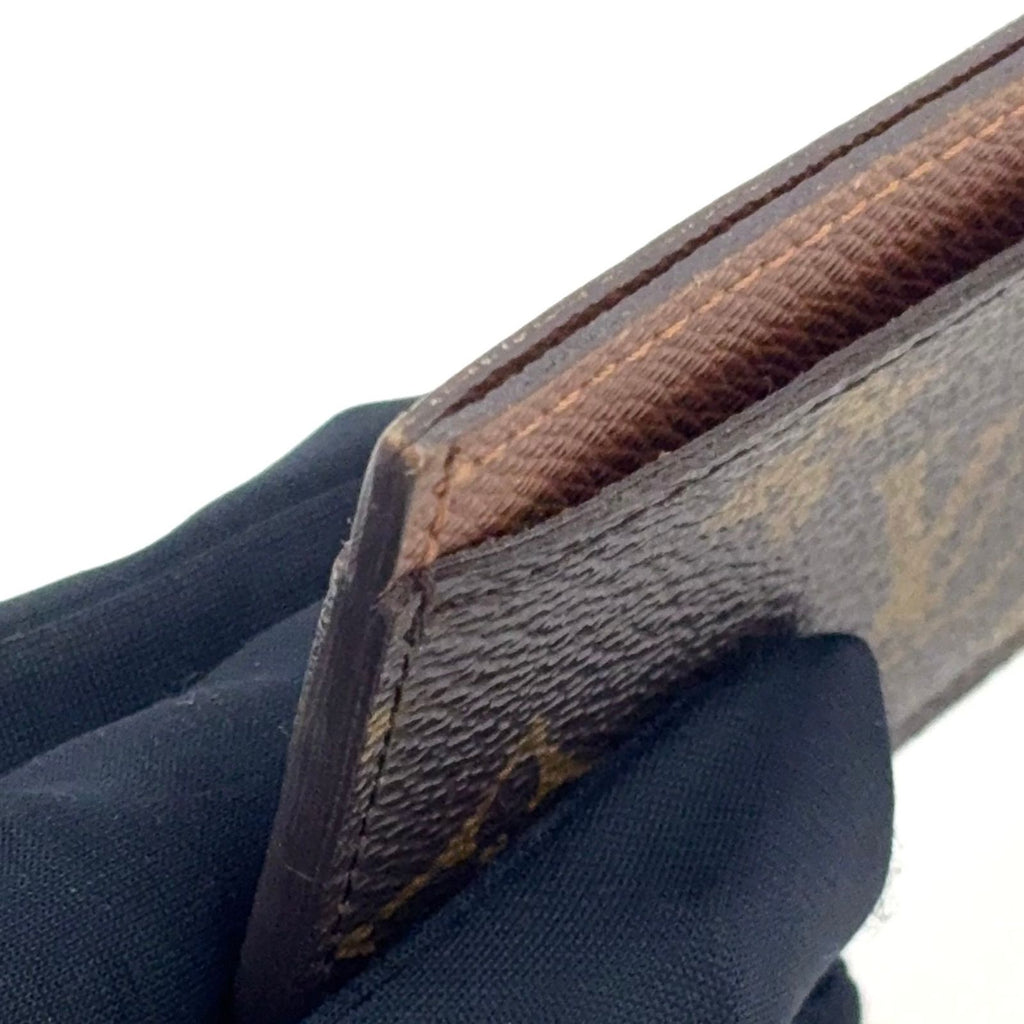 Louis Vuitton Card Holder Sample Monogram Leather Brown Case — view 9