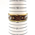 Hermes Enamel GM Horse Motif Gold Black Bangle Bracelet — view 8