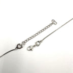 Dior D Logo Cross Motif Metal Silver Necklace — view 8