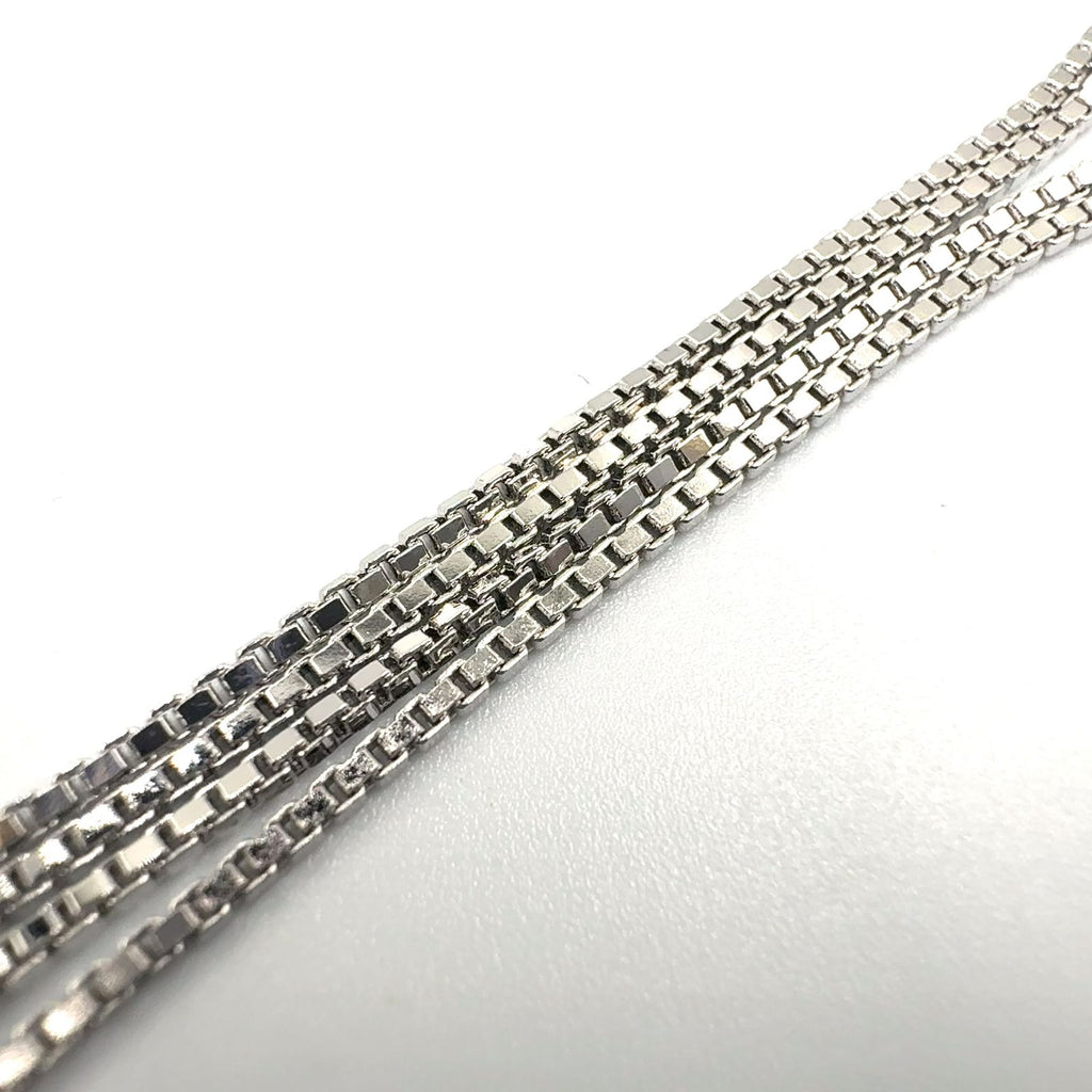 Dior D Logo Cross Motif Metal Silver Necklace — view 6