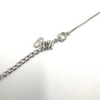 Dior D Logo Cross Motif Metal Silver Necklace — view 7