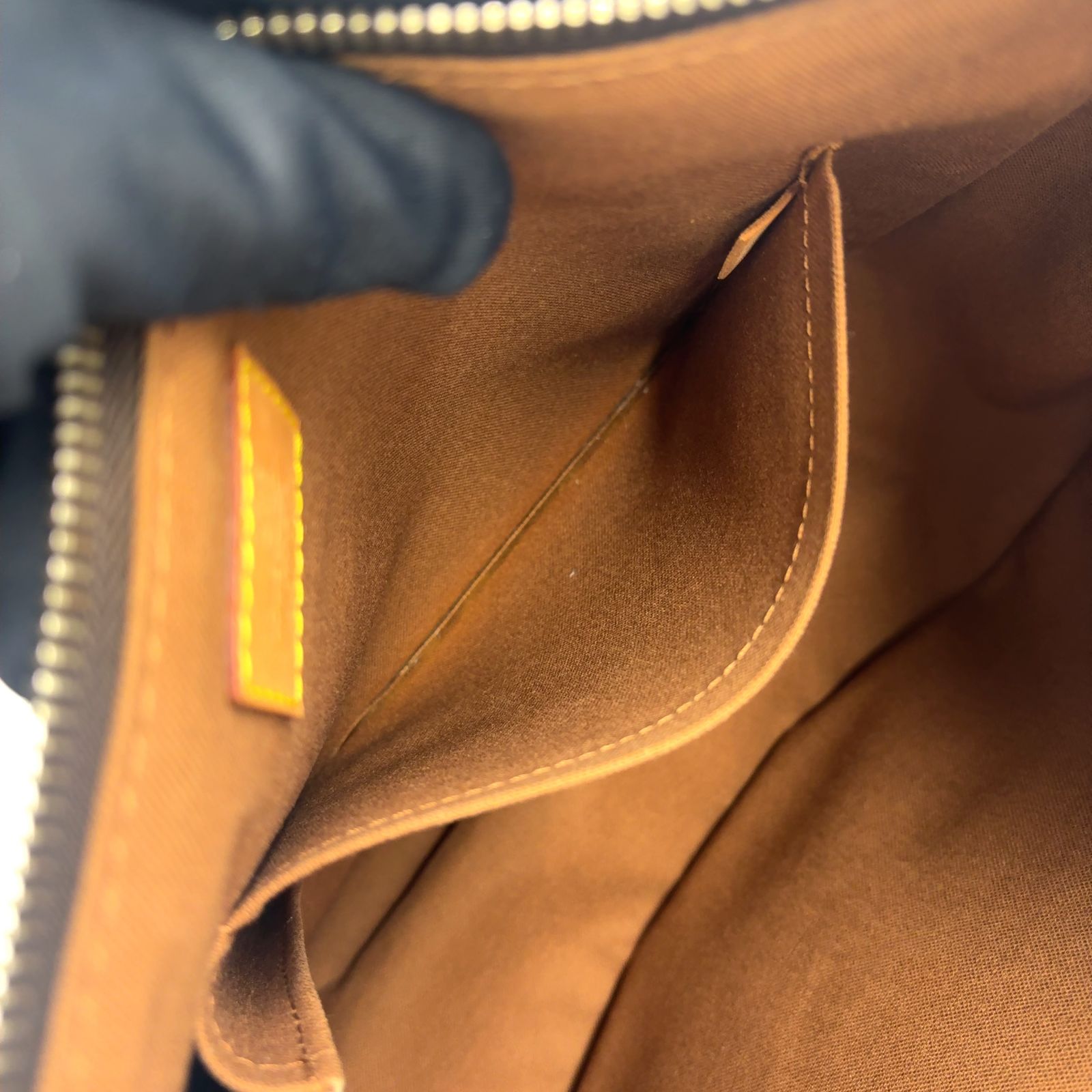 Louis Vuitton Tulum GM Monogram Leather Brown Light Shoulder Bag Gold — view 5