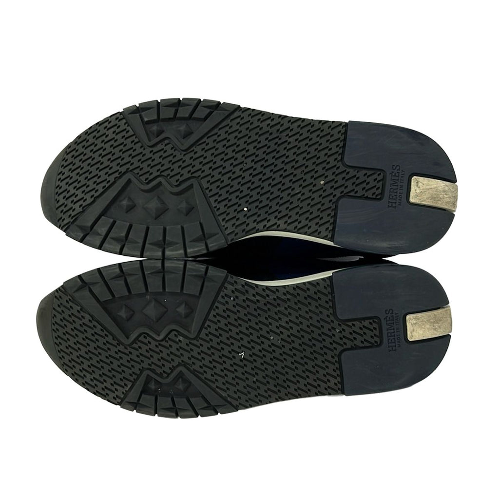 Hermes Sneakers 42.5 Exploit Black Navy Orange Knit Low — view 4