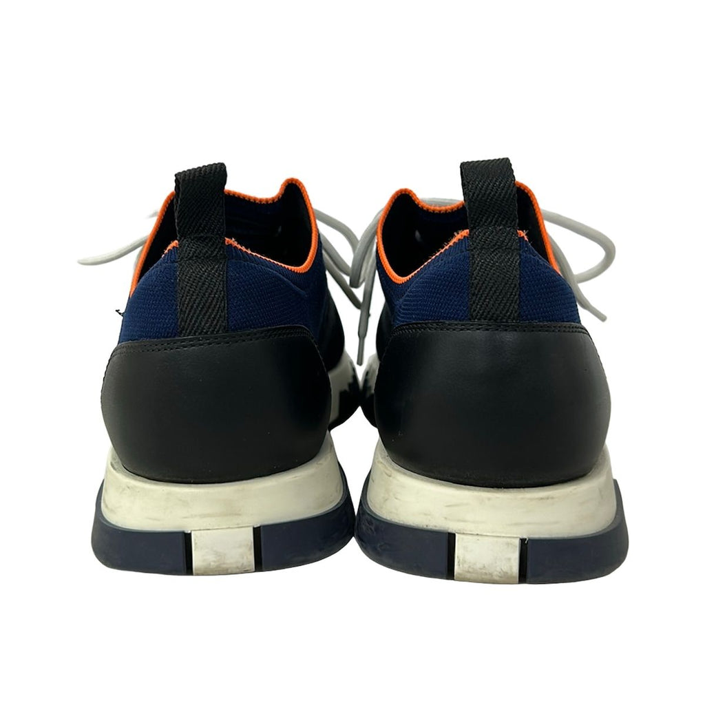 Hermes Sneakers 42.5 Exploit Black Navy Orange Knit Low — view 3
