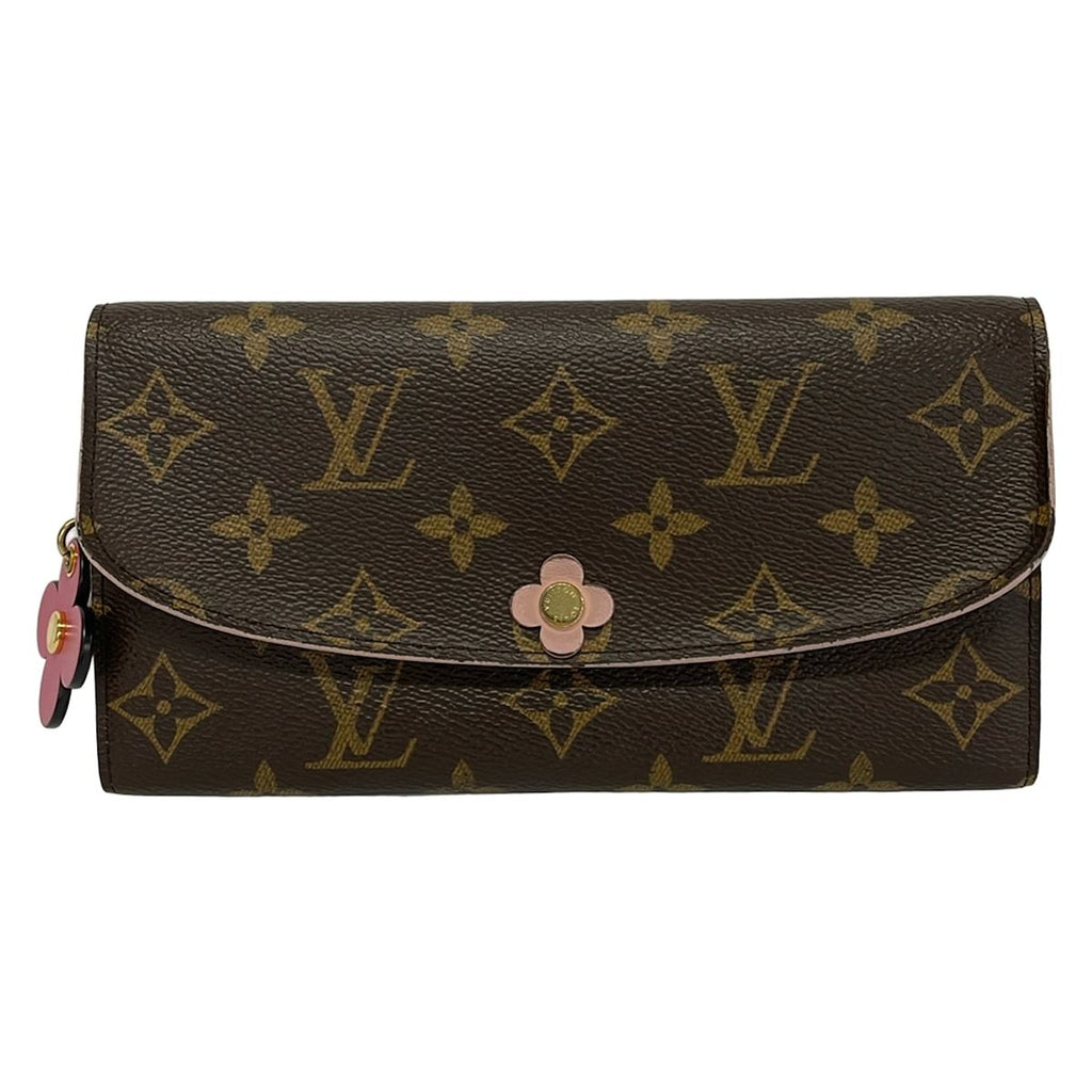Louis Vuitton Wallet Blue Ming Flower Collection Portefeuille Emily Hot Pink