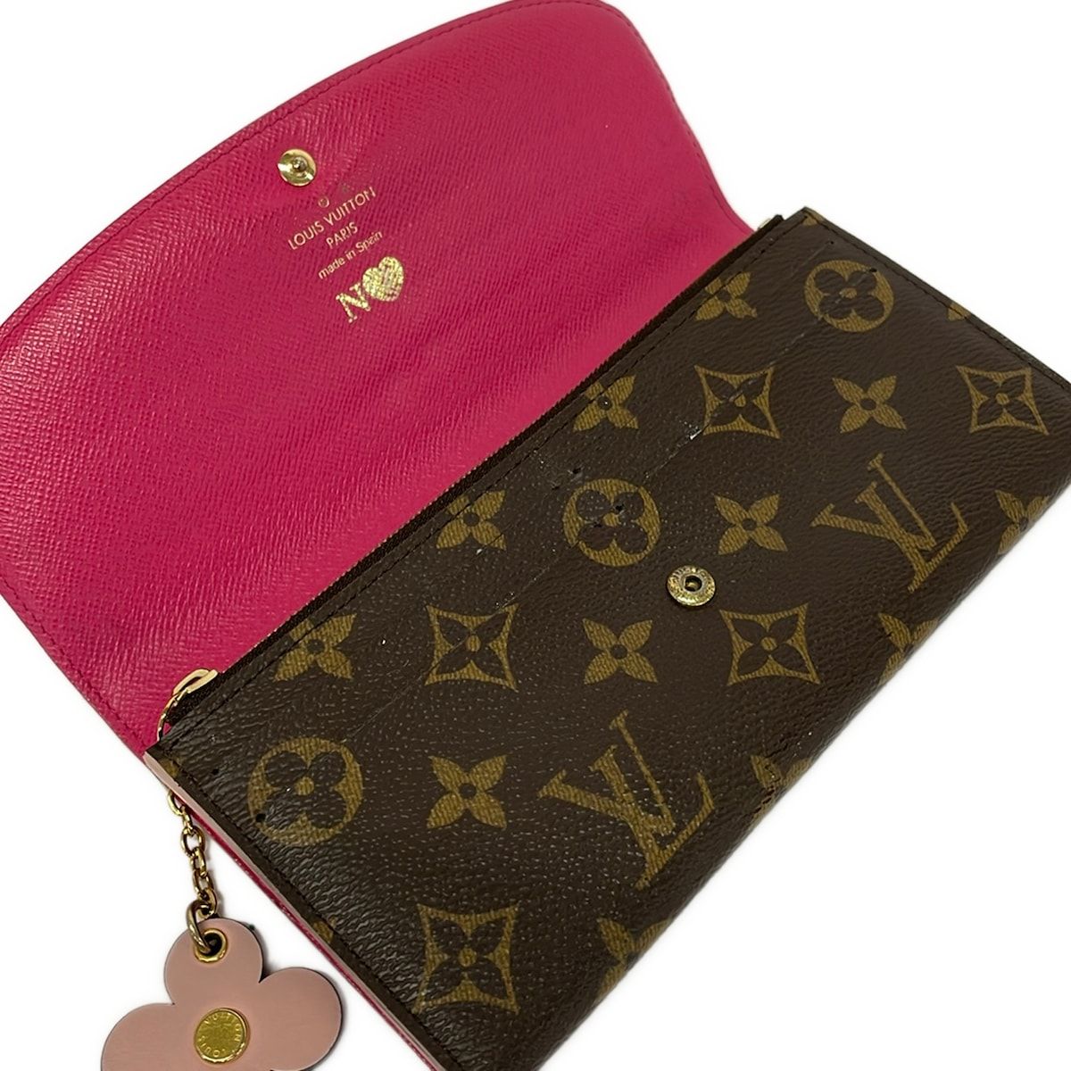 Louis Vuitton Wallet Blue Ming Flower Collection Portefeuille Emily Hot Pink — view 3