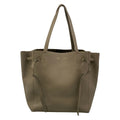 Celine Tote Cabas Phantom Small with Belt Gray Beige Leather