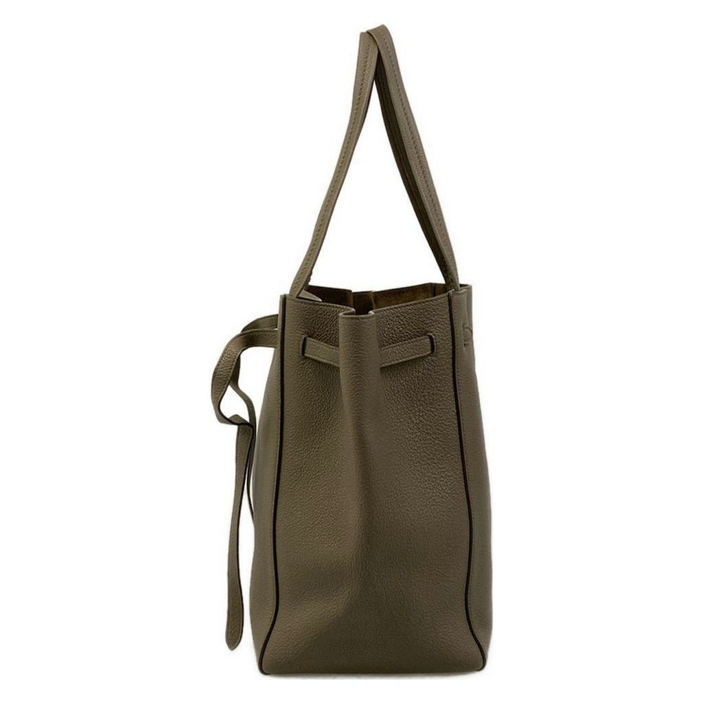 Celine Tote Cabas Phantom Small with Belt Gray Beige Leather — view 4