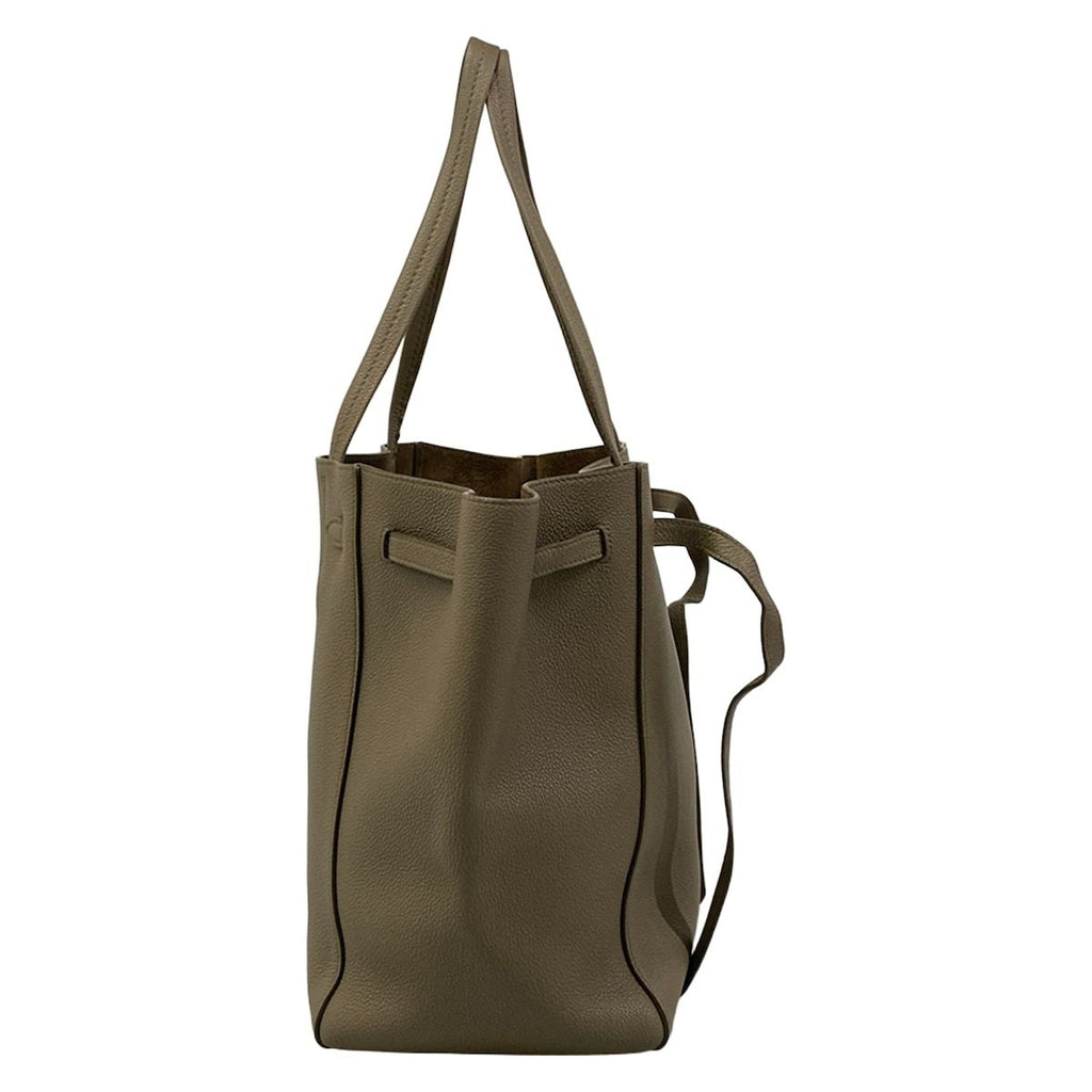 Celine Tote Cabas Phantom Small with Belt Gray Beige Leather — view 2
