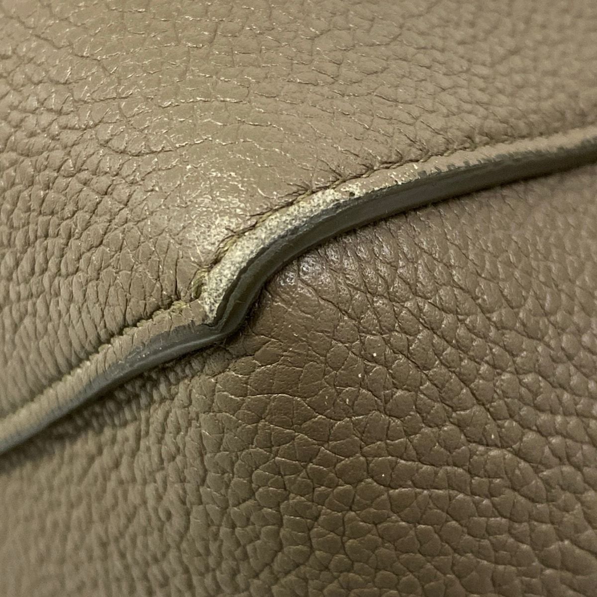 Celine Tote Cabas Phantom Small with Belt Gray Beige Leather — view 6