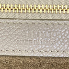 Celine Tote Cabas Phantom Small with Belt Gray Beige Leather — view 9