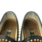 Gucci Loafers 6 Horsebit Black Studs 6 Leather — view 7