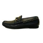 Gucci Loafers 6 Horsebit Black Studs 6 Leather