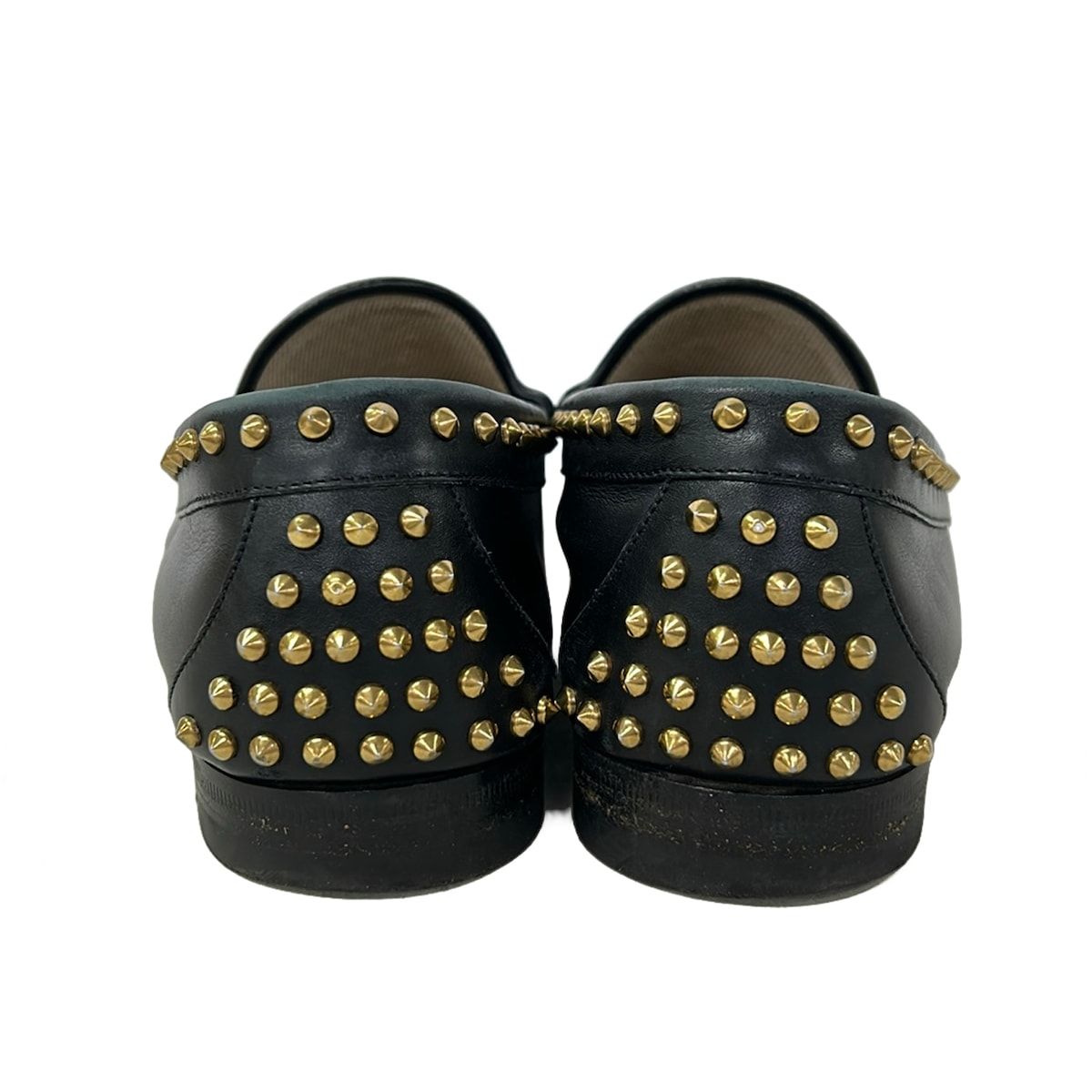 Gucci Loafers 6 Horsebit Black Studs 6 Leather — view 3