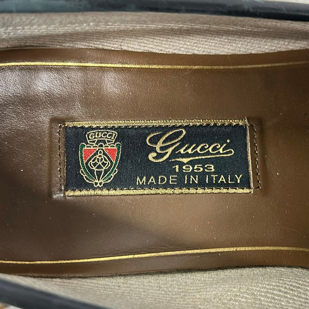 Gucci Loafers 6 Horsebit Black Studs 6 Leather — view 5