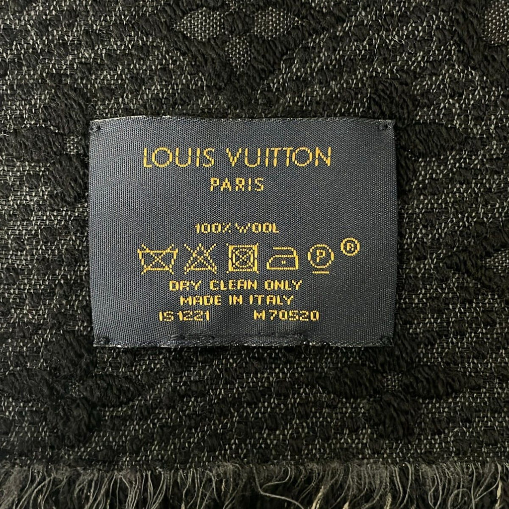 Louis Vuitton Scarf Monogram Echarpe Classic Noir Wool — view 2