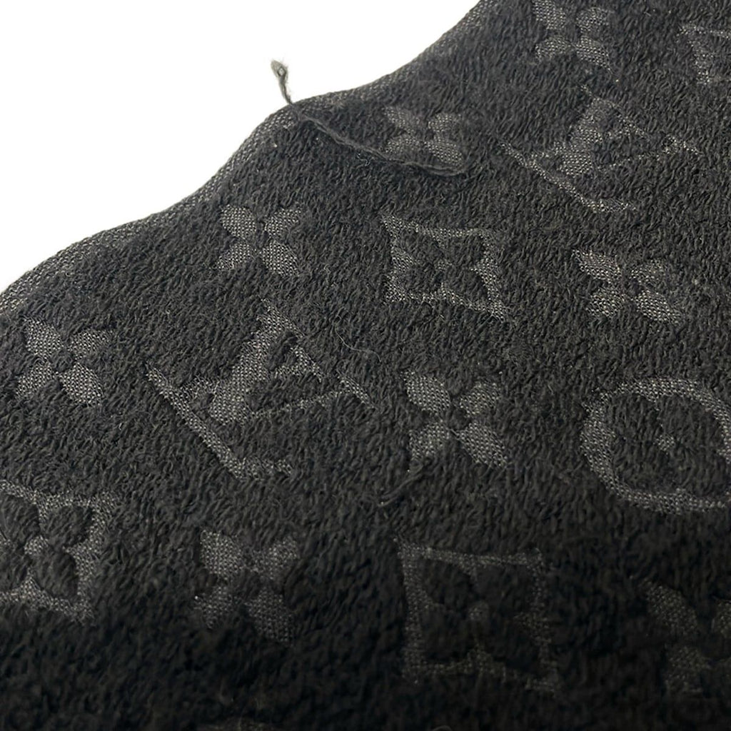Louis Vuitton Scarf Monogram Echarpe Classic Noir Wool — view 5