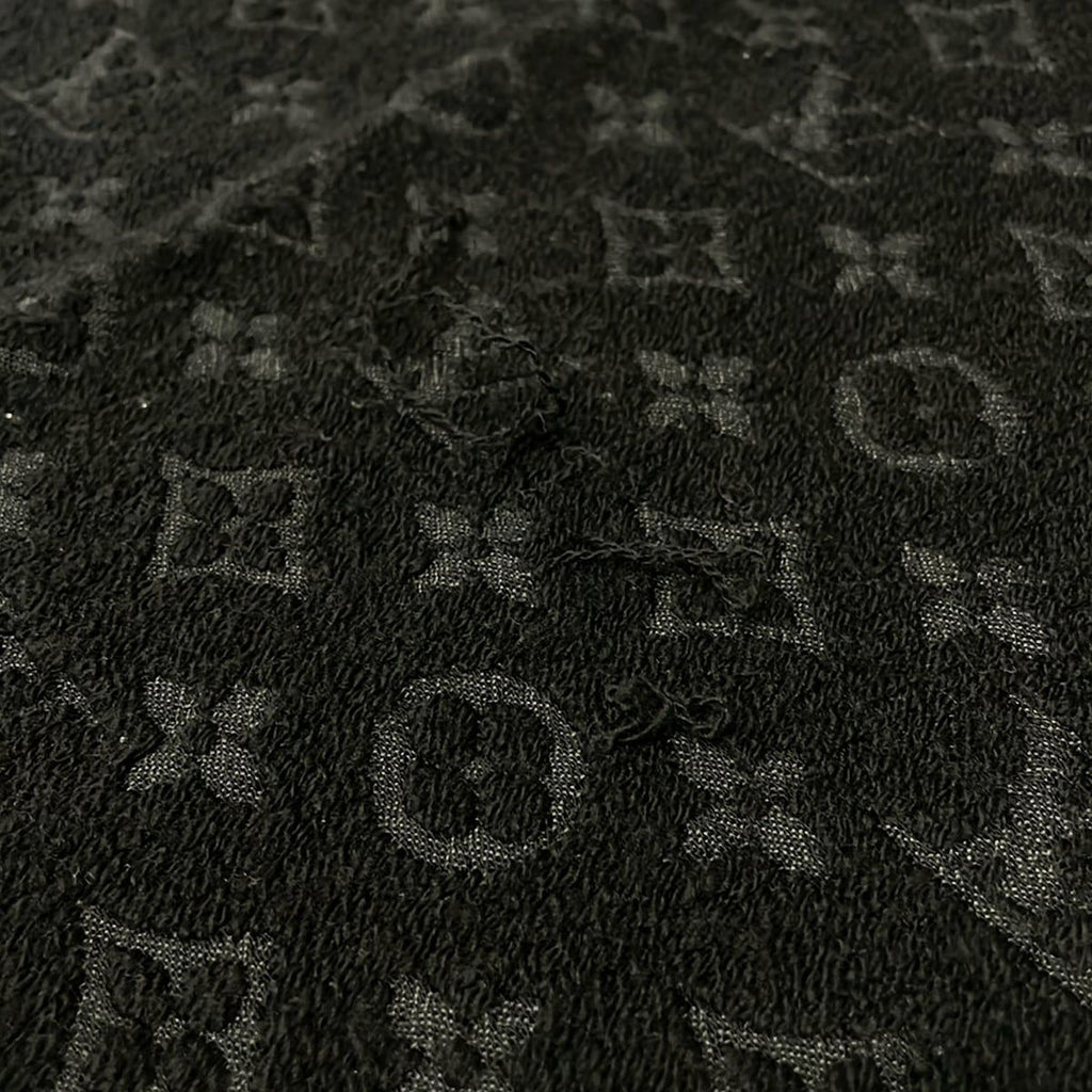 Louis Vuitton Scarf Monogram Echarpe Classic Noir Wool — view 4