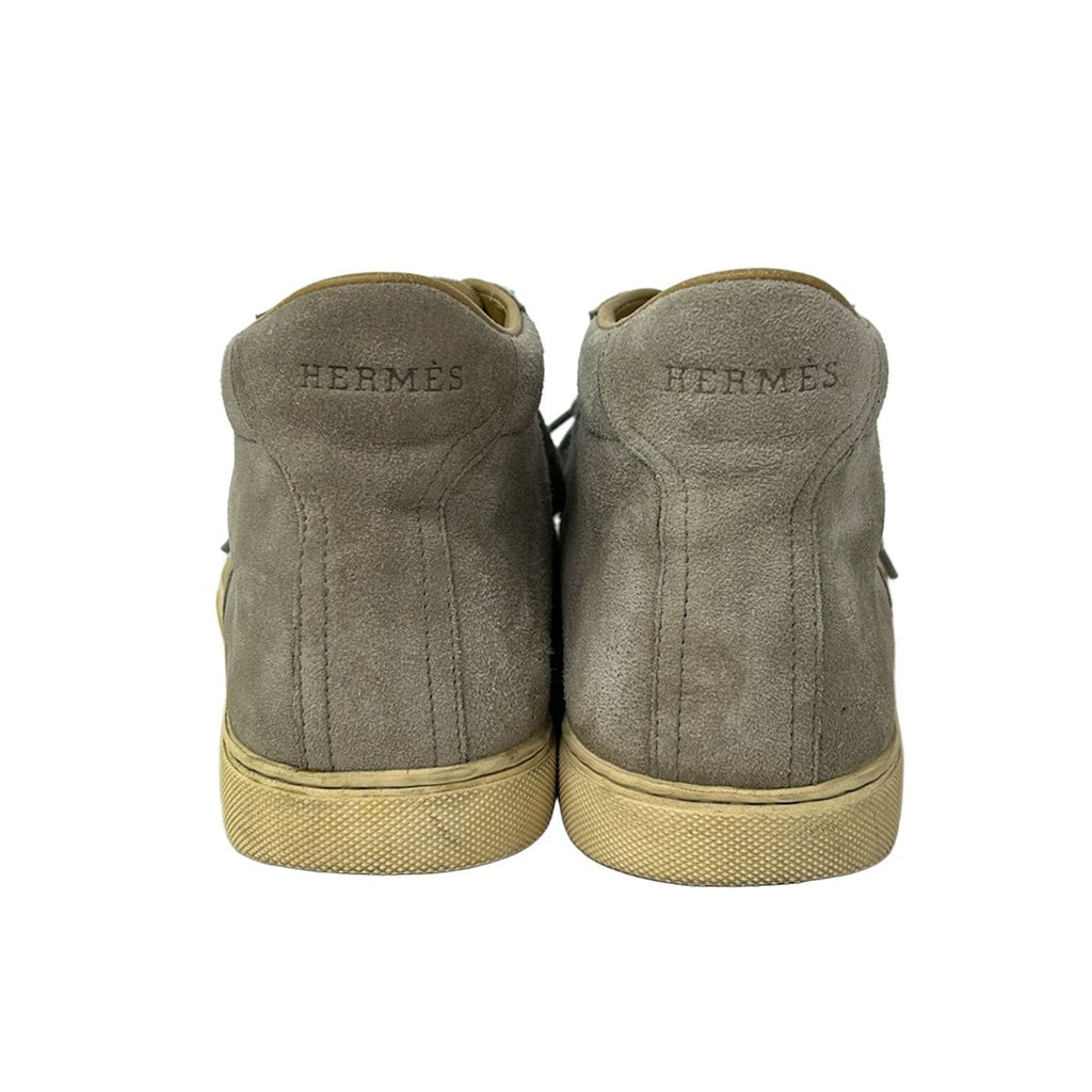 Hermes Sneakers 42 1 Light Gray White Beige High — view 3