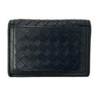 Bottega Veneta Card Case Navy Intrecciato Leather — view 2