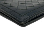 Bottega Veneta Card Case Navy Intrecciato Leather — view 5