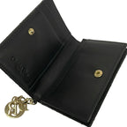 Dior Card Case Black Gold Cannage — view 3
