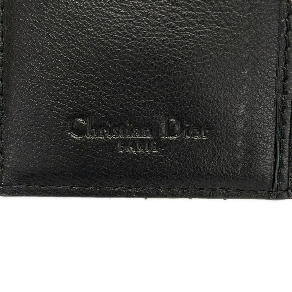 Dior Card Case Black Gold Cannage — view 5