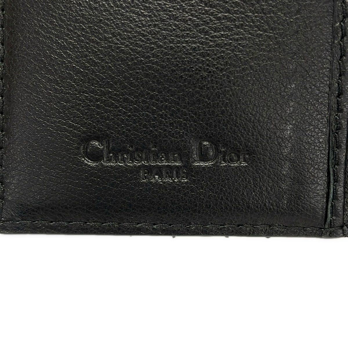 Dior Card Case Black Gold Cannage — view 5