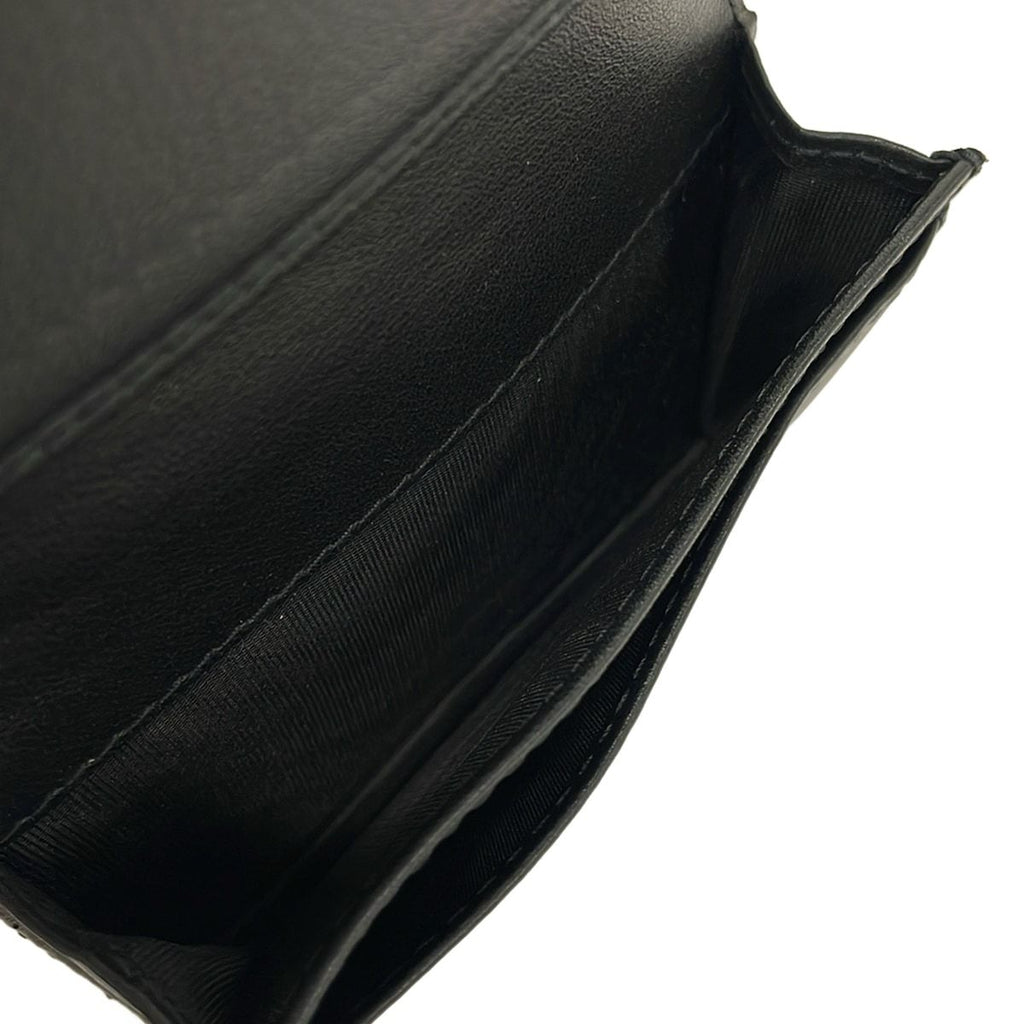 Dior Card Case Black Gold Cannage — view 4