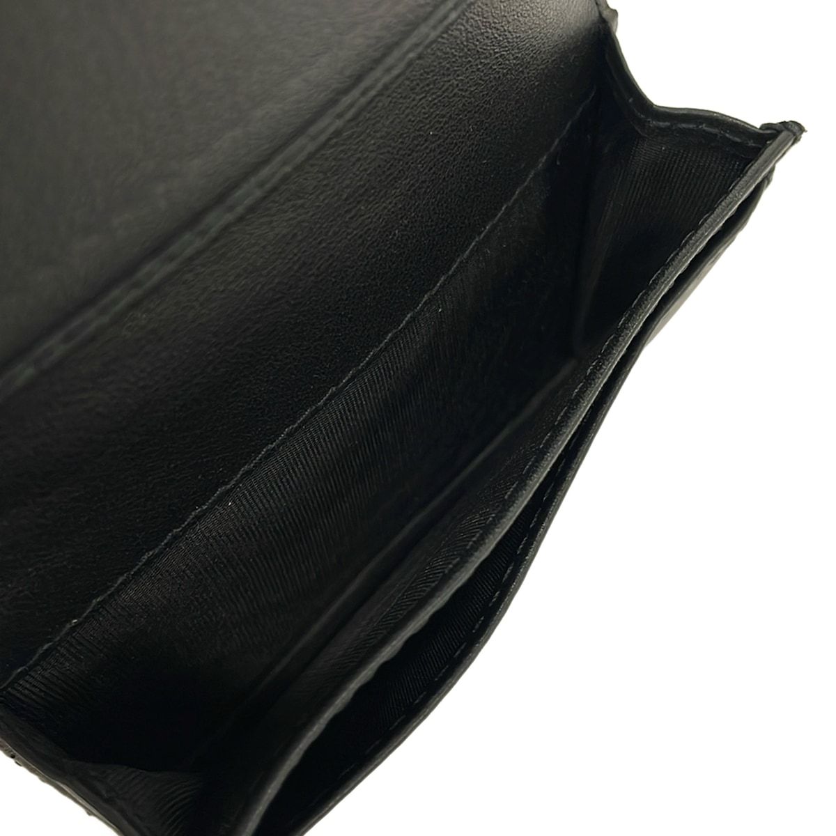 Dior Card Case Black Gold Cannage — view 4