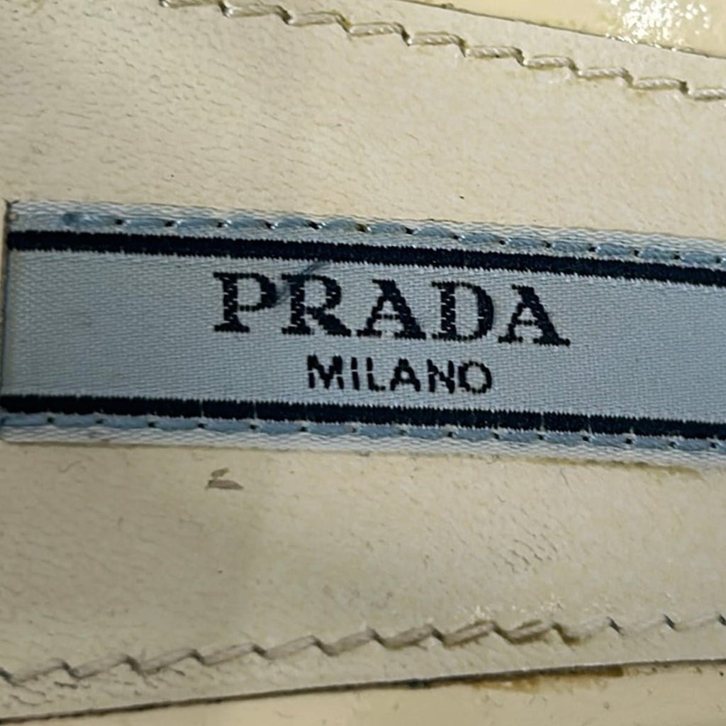 Prada Sandals 39 Black White Bicolor Leather — view 6