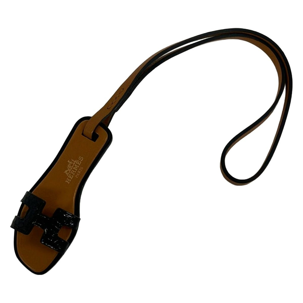 Hermes Key Holder Oran Nano Black Natural Sable