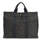 Hermes Tote Her Line Gray Black Vintage