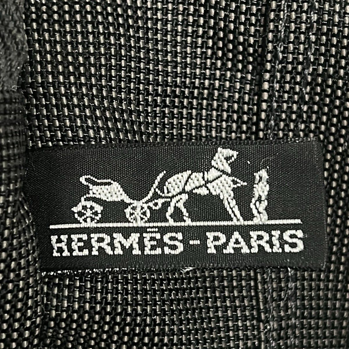 Hermes Tote Her Line Gray Black Vintage — view 7