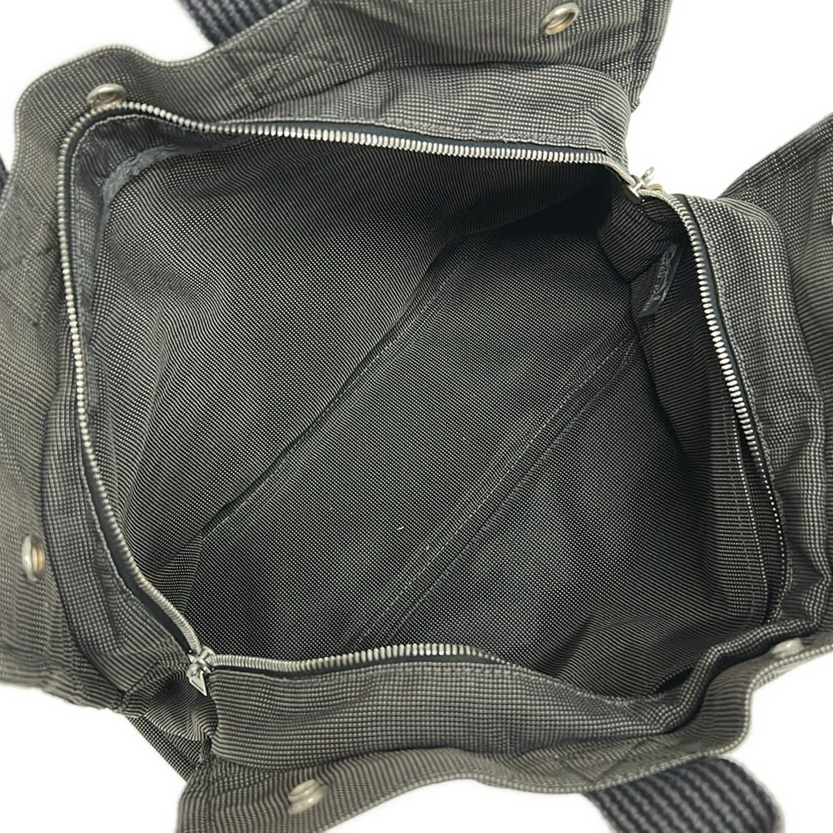 Hermes Tote Her Line Gray Black Vintage — view 9