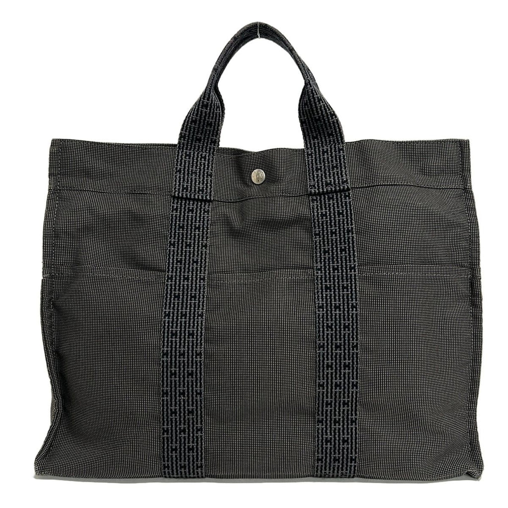 Hermes Tote Her Line Gray Black Vintage — view 3