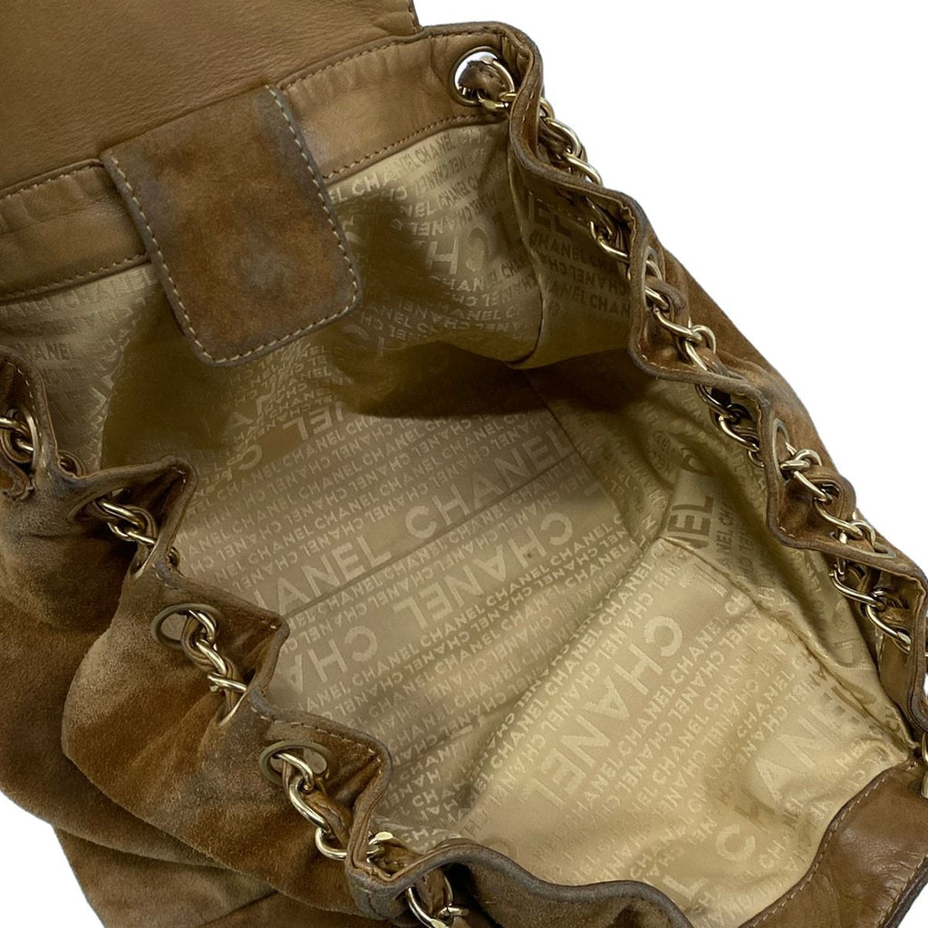 Chanel Shoulder Bag Brown Flap Chain Matt Togo — view 7