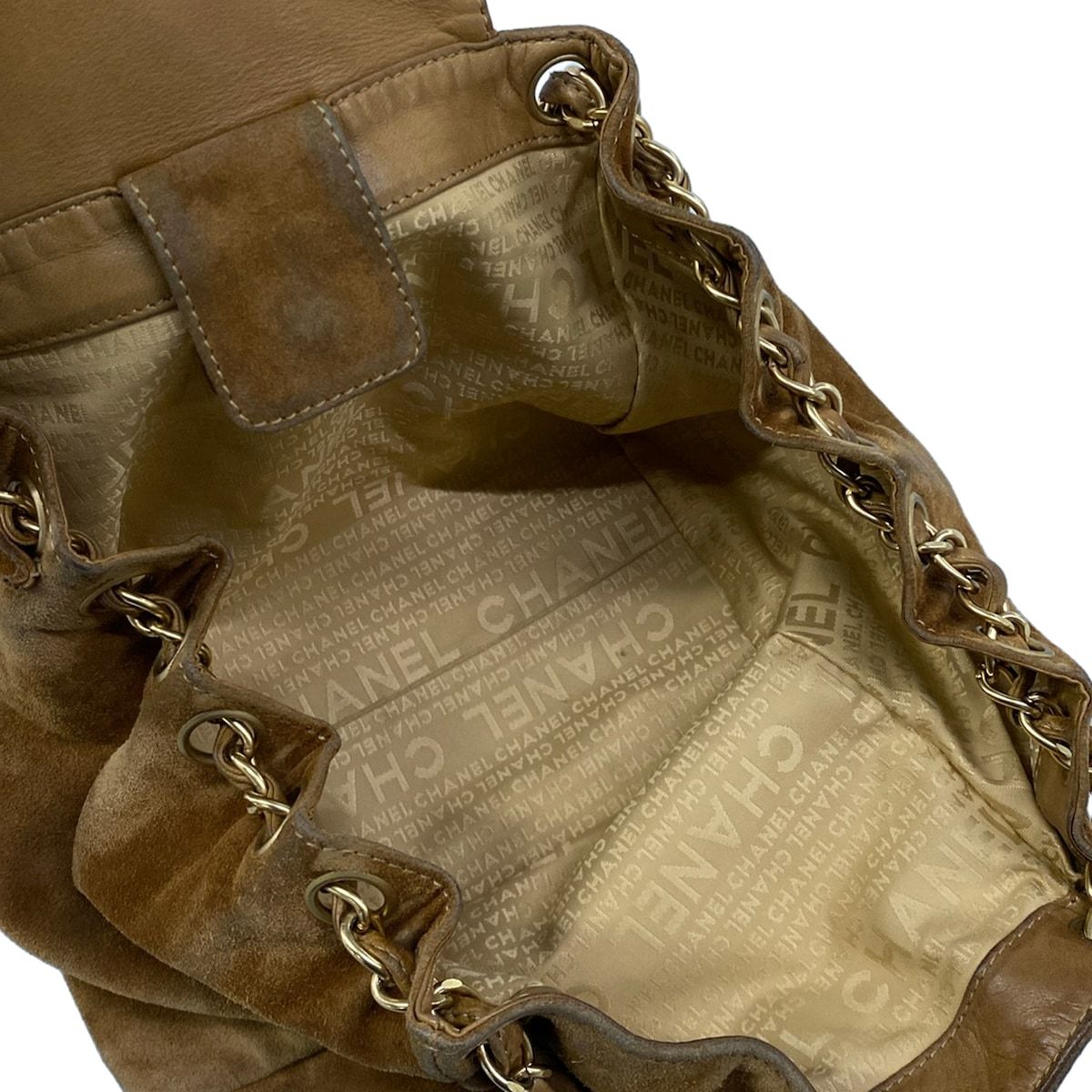 Chanel Shoulder Bag Brown Flap Chain Matt Togo — view 7