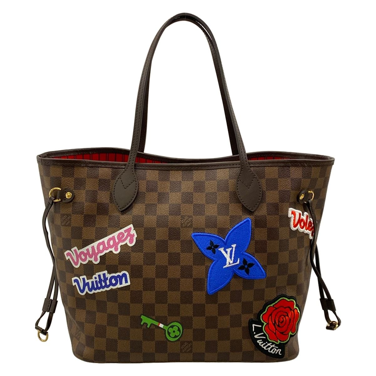 Louis Vuitton Tote Patches Neverfull Ebene Multi — view 3