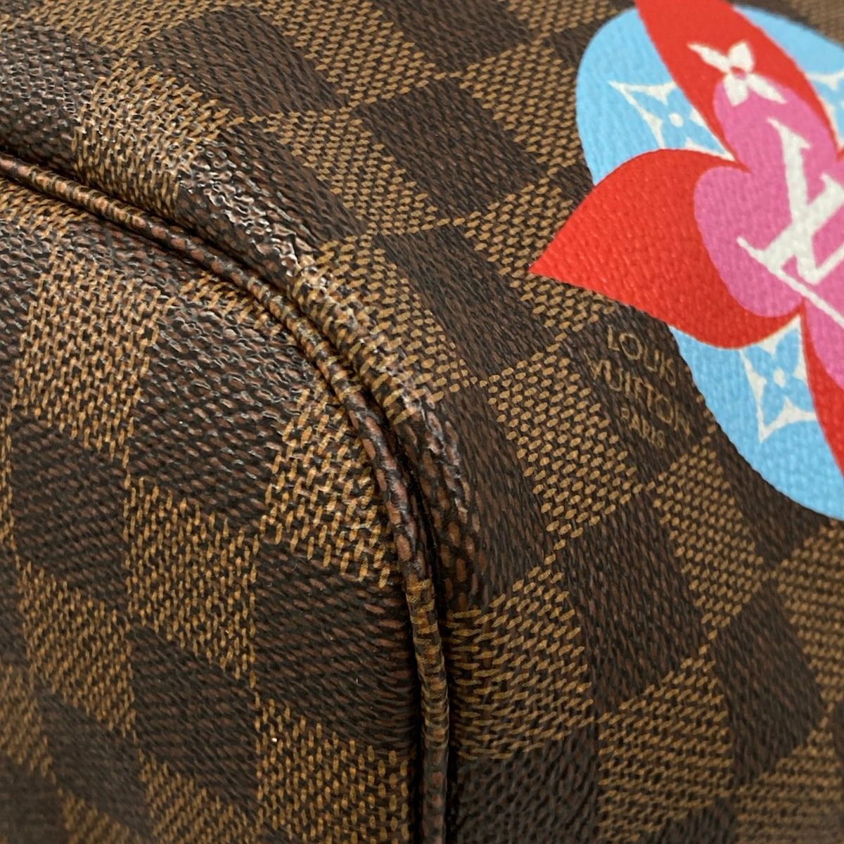 Louis Vuitton Tote Patches Neverfull Ebene Multi — view 6