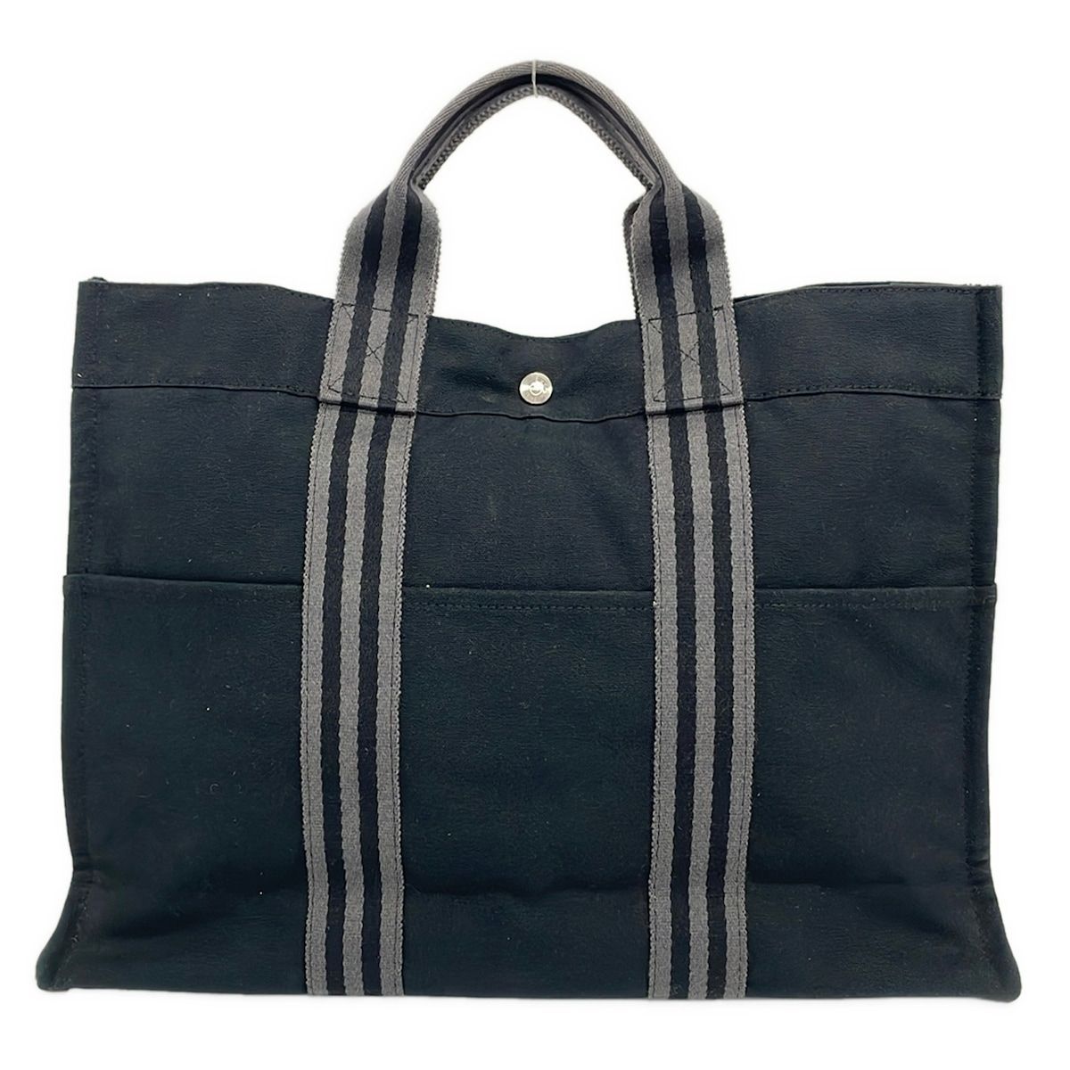 Hermes Tote Fourre Tout Black Gray
