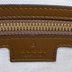 Gucci Shoulder Bag GG Supreme Interlocking Beige Dark Brown Leather — view 9