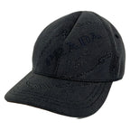 Prada Cap L Dark Gray Cotton Leather